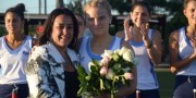 Dra. Danae Andrada, Presidente de la Federación Uruguaya de Hockey (I) & Janine Stanley (D)