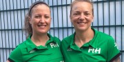 World League Semi-Finals in Brussels - Belgium vs. Australia - Maggie Giddens  & Amy Baxter (USA)