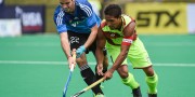 Andy Adrians (right) in action vs. Argentina at the 2017 Pan American Cup in Lancaster