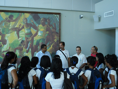 Cuban Delegation is received by the Cuban Embassador in Kingston