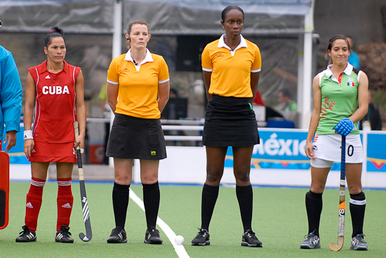 2011 Pan American Games, Guadalajara - Match Mexico vs. Cuba<BR>Umpires Kelly Hudson (NZL) and Ayanna McClean (TTO)