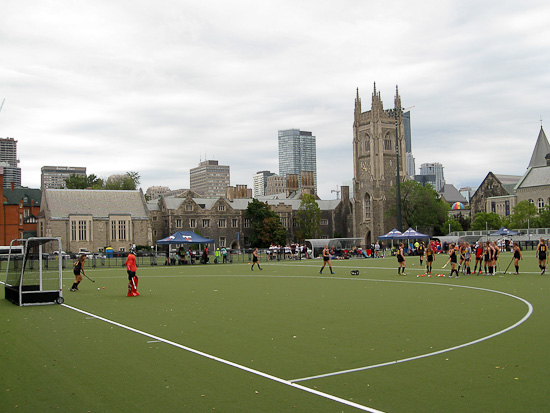 The new pitches are in a majestic setting at the heart of the University of Toronto campus