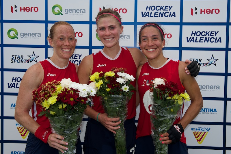 Lauren Crandall, Katelyn Falgowski y Melissa Gonzalez (EE.UU)