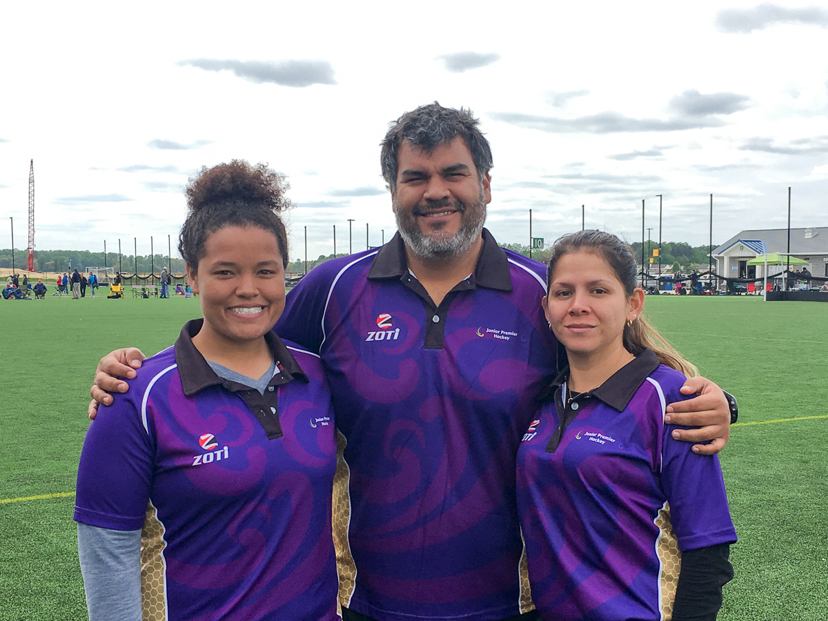 Kim Scott (JPH), Juancho Perez Leon and Katherine Vargas (Peru)