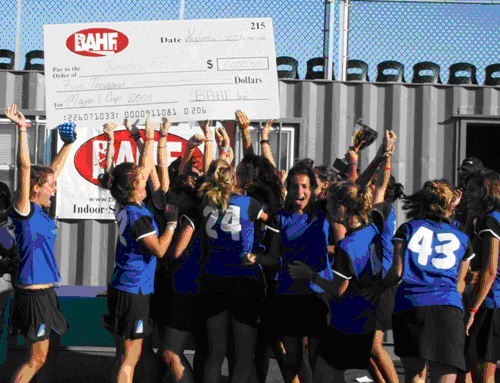 A very jubilant Junior FC from Barcelona celebrate after receiving the winners $5,000 check  photo: Richard Francois