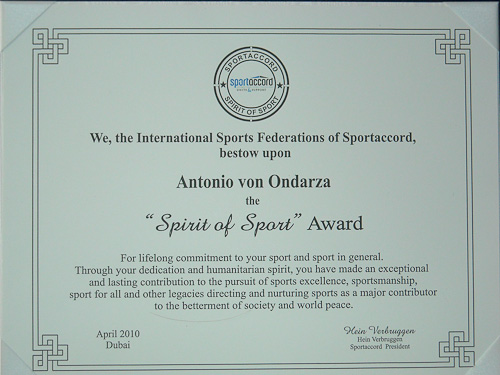 Spirit of Sport Award